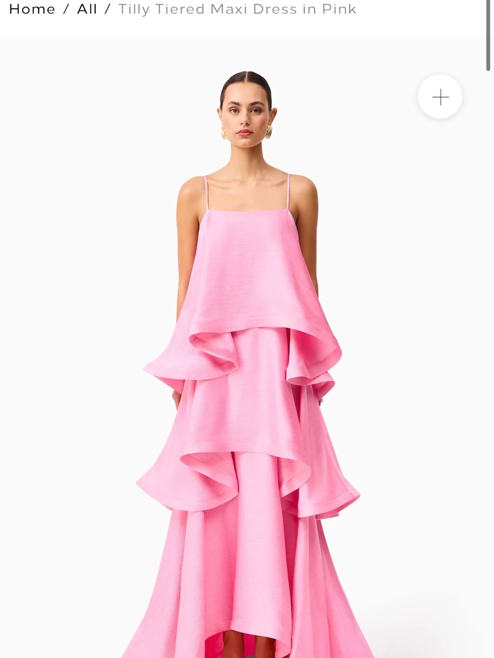 Tilly Pink Tiered Ruffle Maxi Dress - Picture 1 of 11
